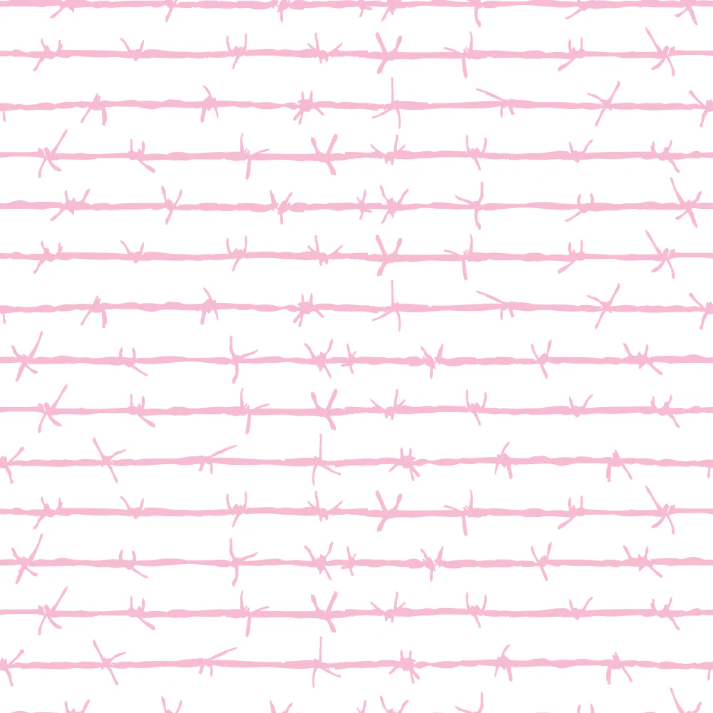 Barbed Wire Fabric - Cupid Pink