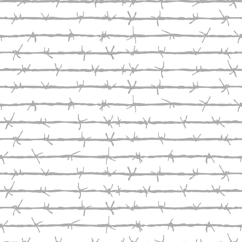 Barbed Wire Fabric - Dusty Gray