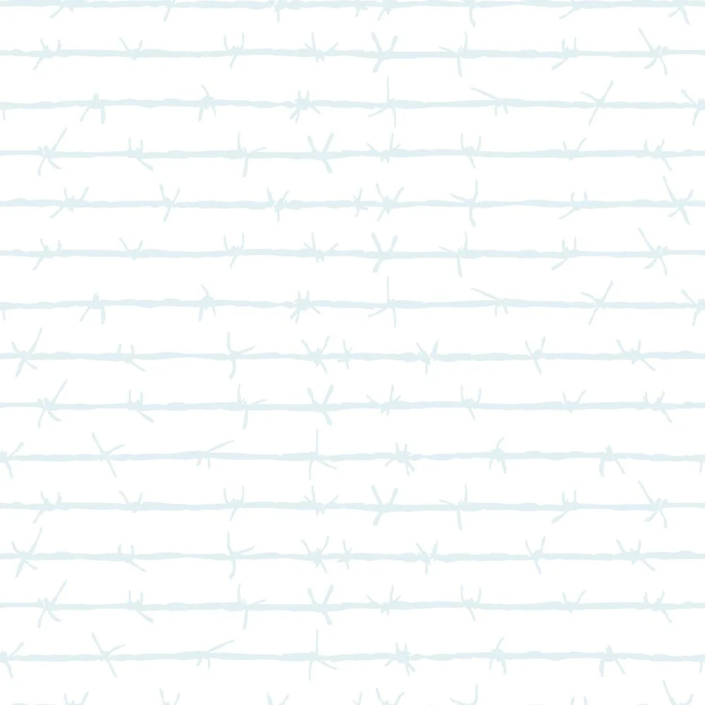 Barbed Wire Fabric - Iceberg
