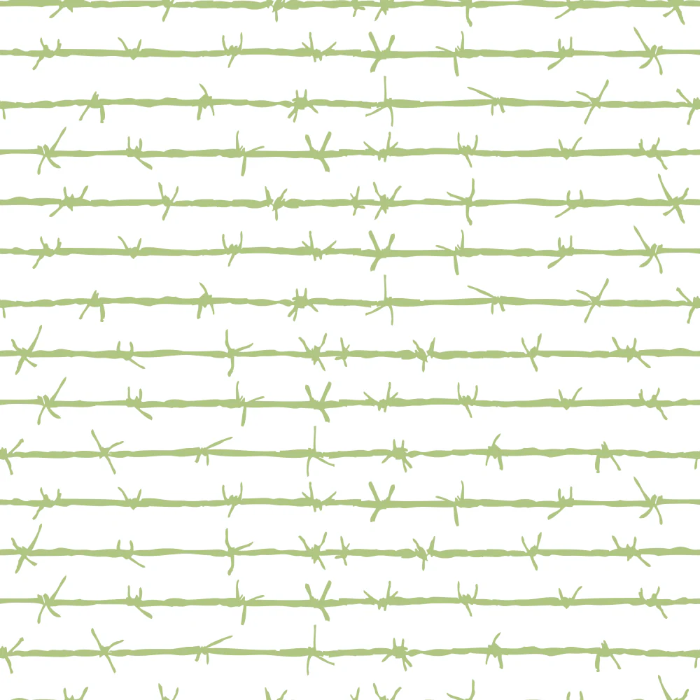 Barbed Wire Fabric - Pistachio Green