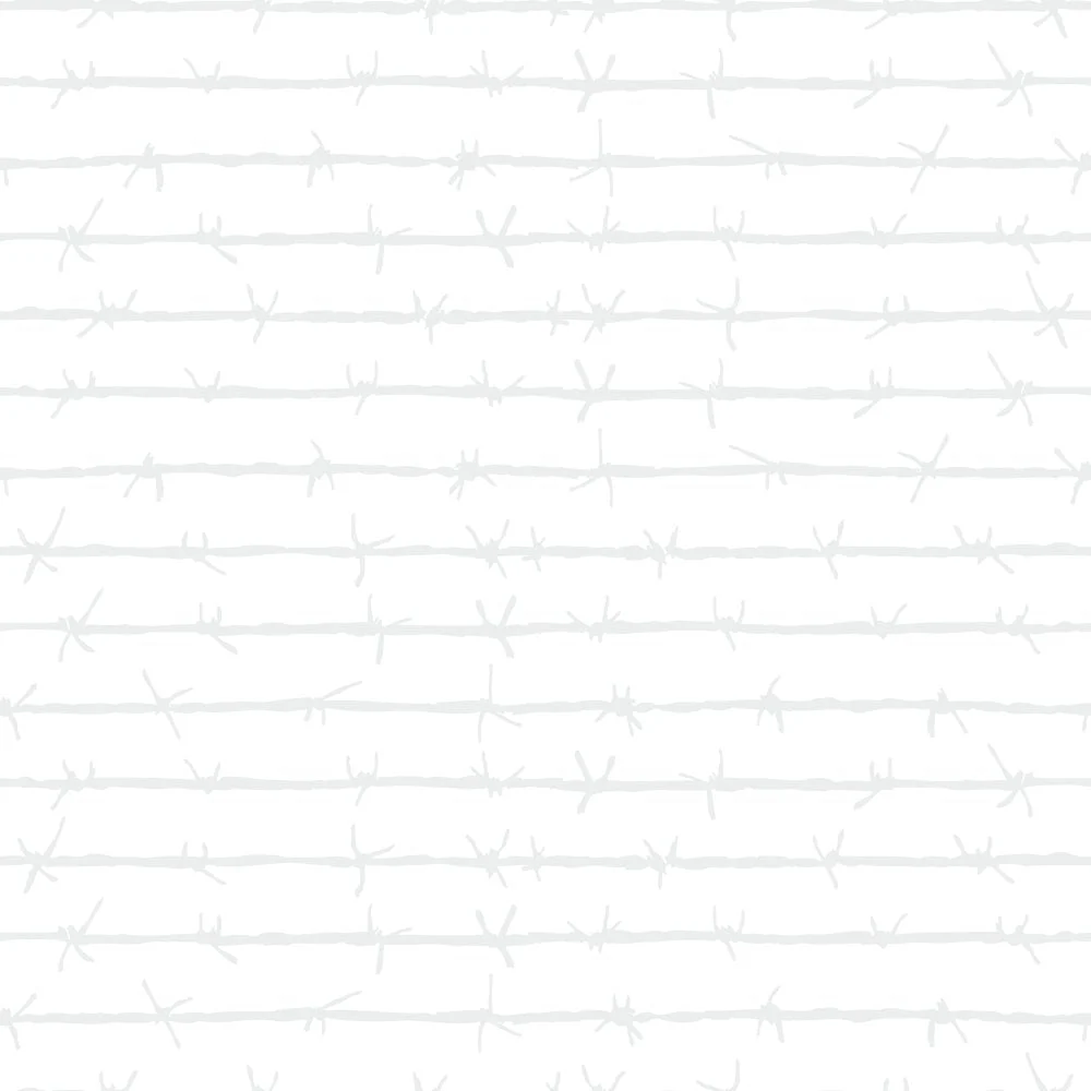 Barbed Wire Fabric - Platinum