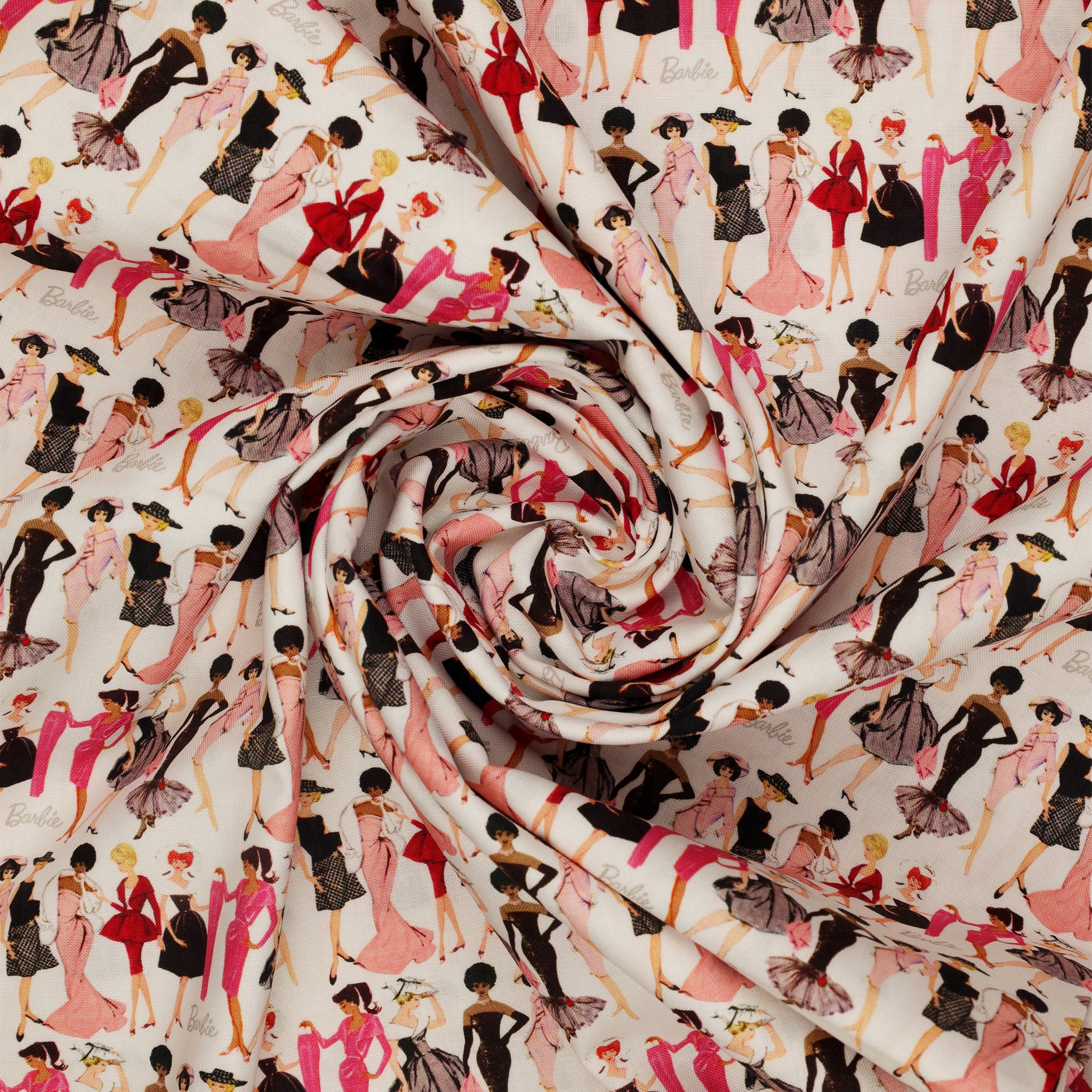 Barbie Vintage Fabric Collection - Fashion White - Image 2