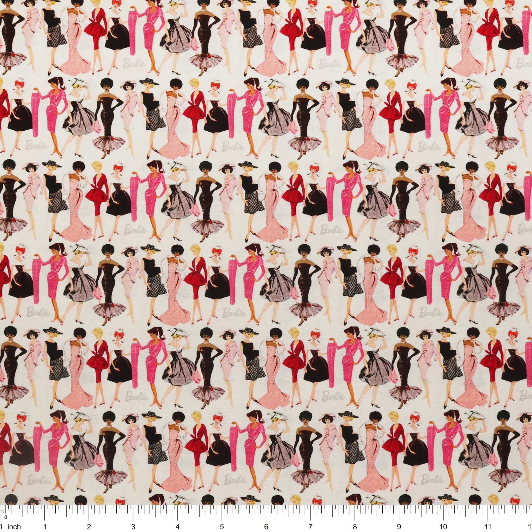 Barbie Vintage Fabric Collection - Fashion White - Image 3