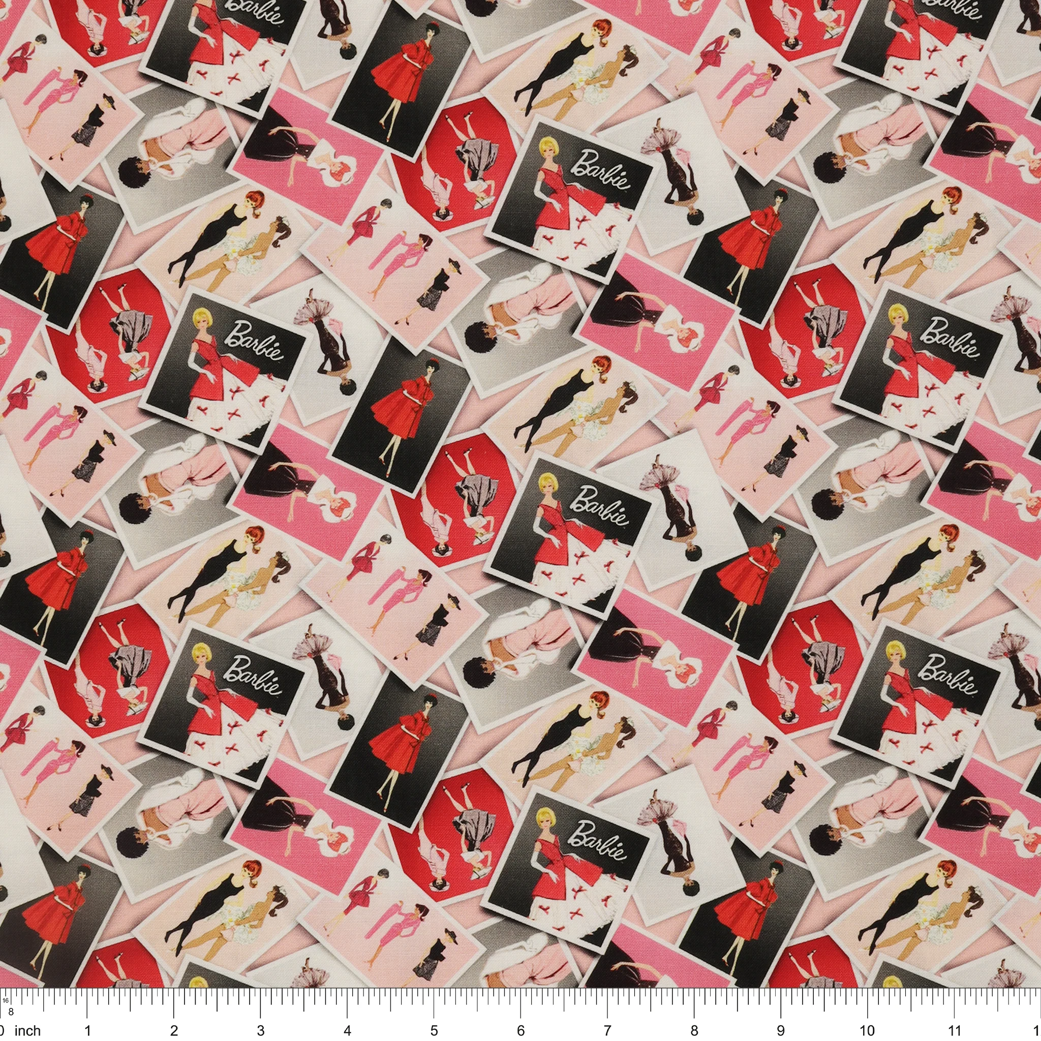 Barbie Vintage Fabric Collection - Photos Pink - Image 3