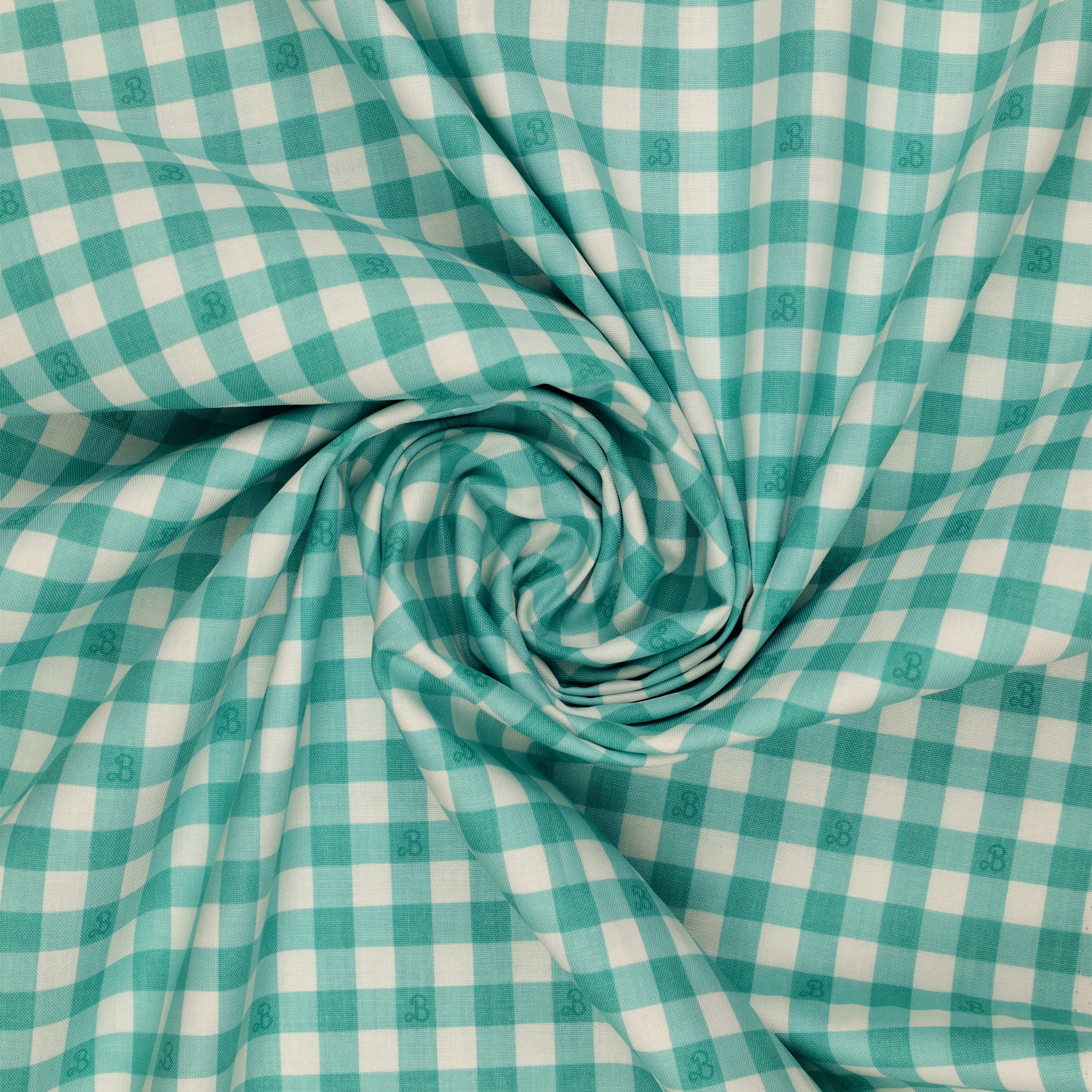 Barbie World Fabric Collection - Barbie Gingham Teal - Image 2