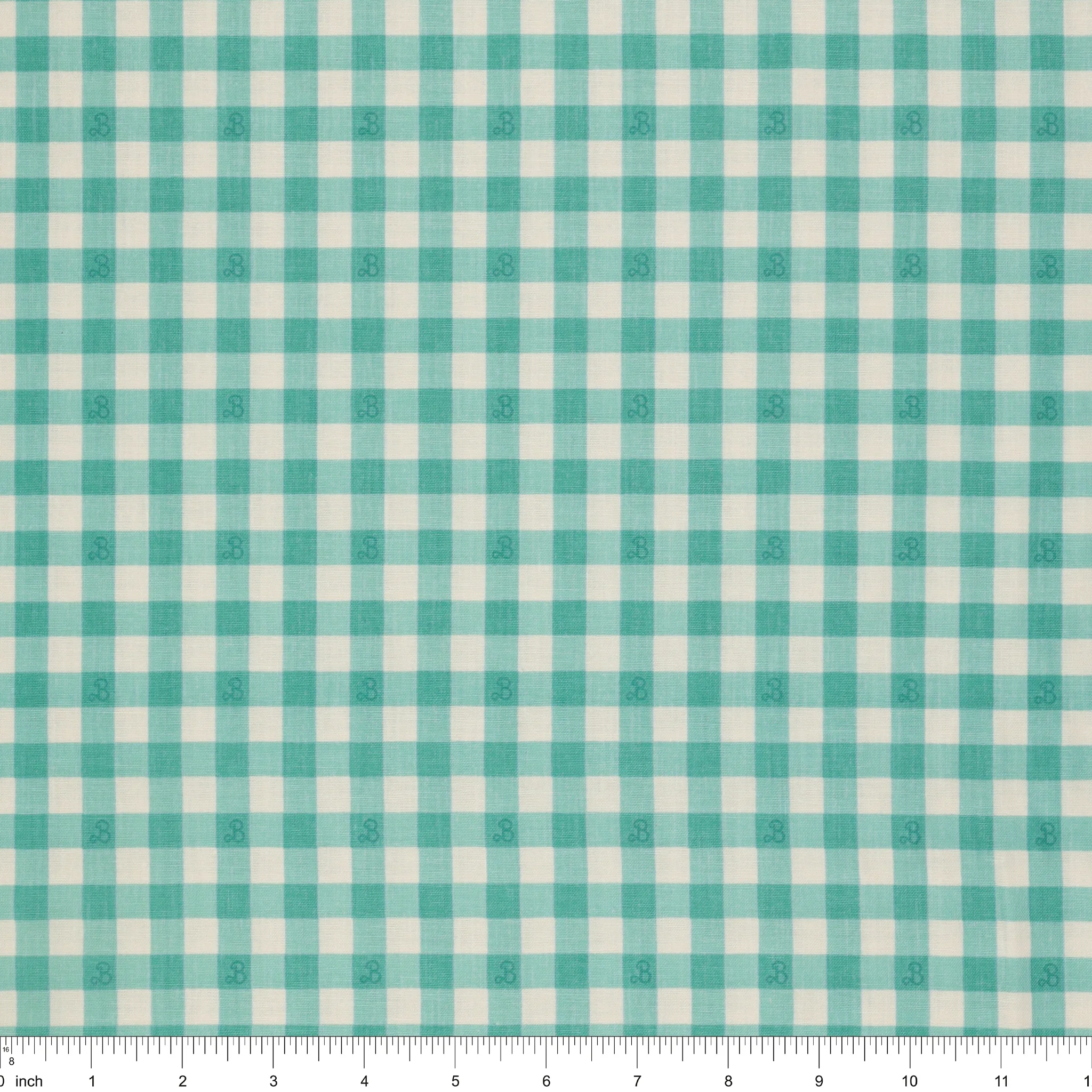 Barbie World Fabric Collection - Barbie Gingham Teal - Image 3