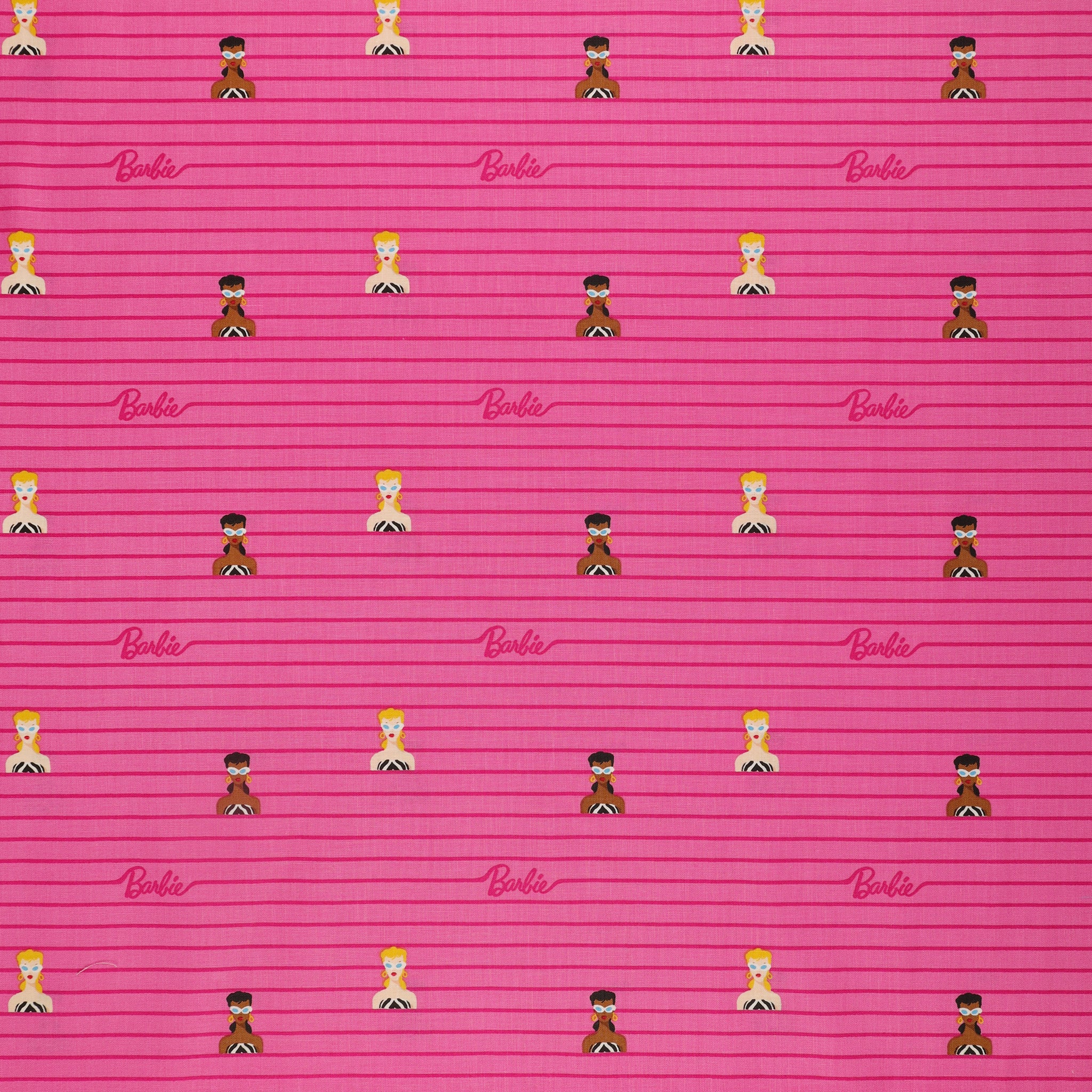 Barbie World Fabric Collection - Barbie Stripe Hot Pink