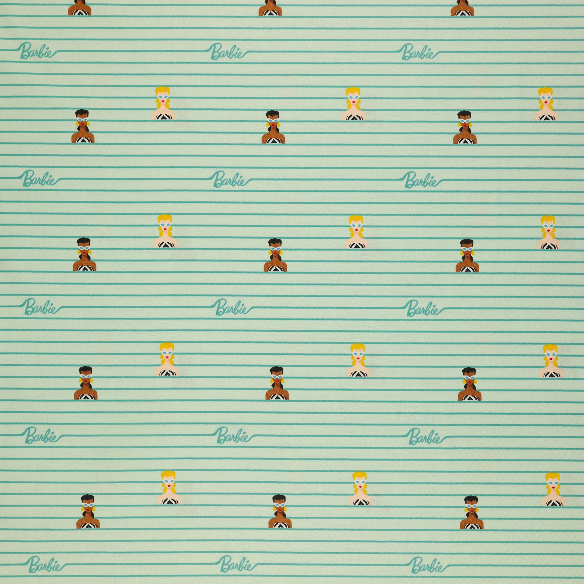 Barbie World Fabric Collection - Barbie Stripe Powder