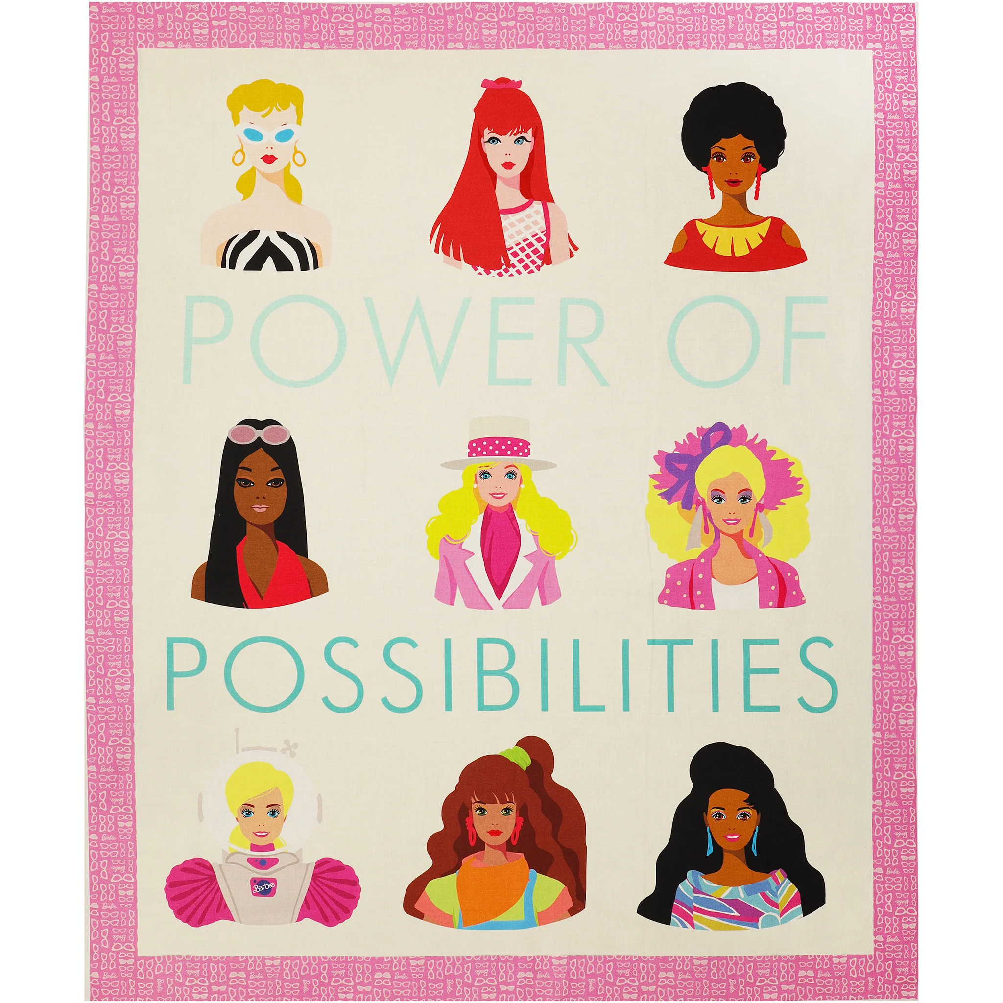 Barbie World Fabric Collection - Power Of Possibilities Panel