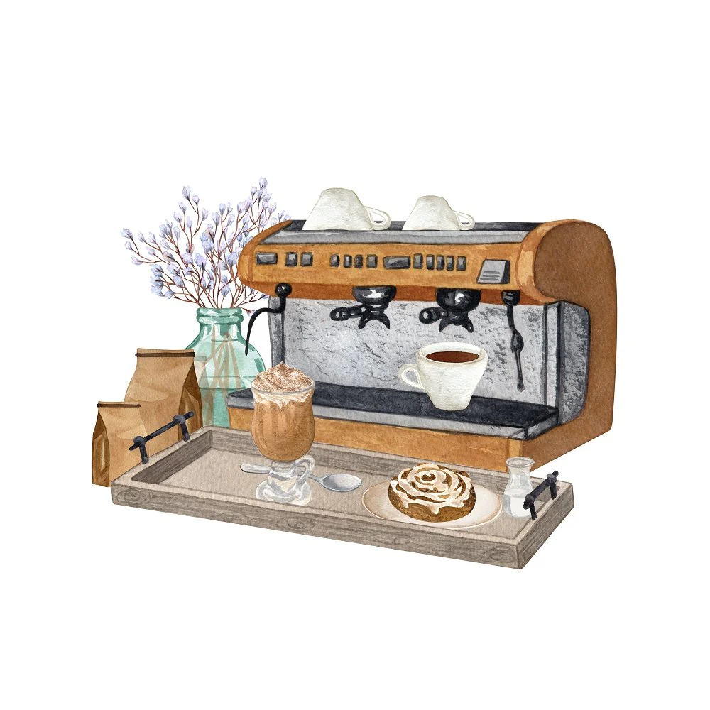 Barista Coffee Roaster Fabric Panel
