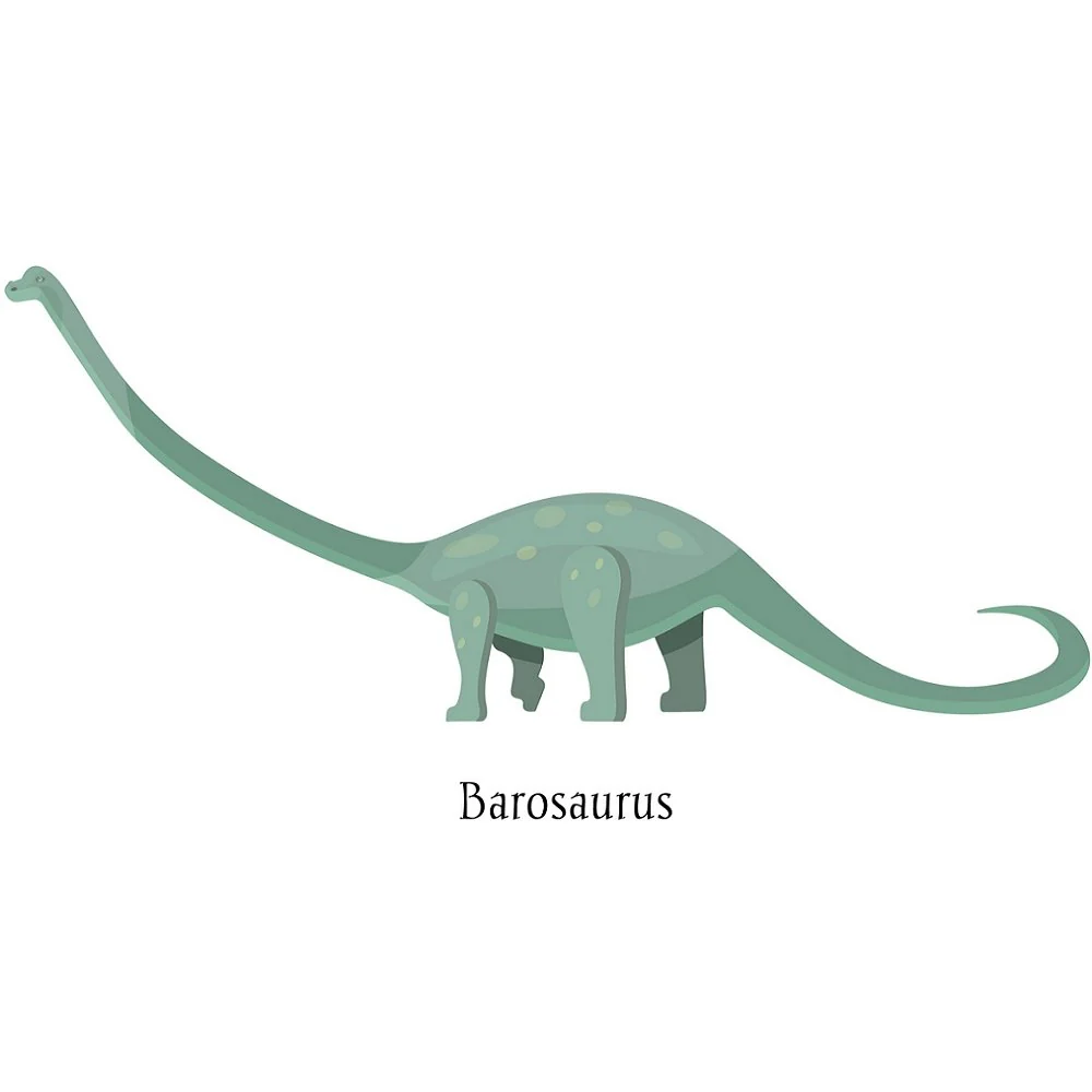 Barosaurus Dinosaur Fabric Panel