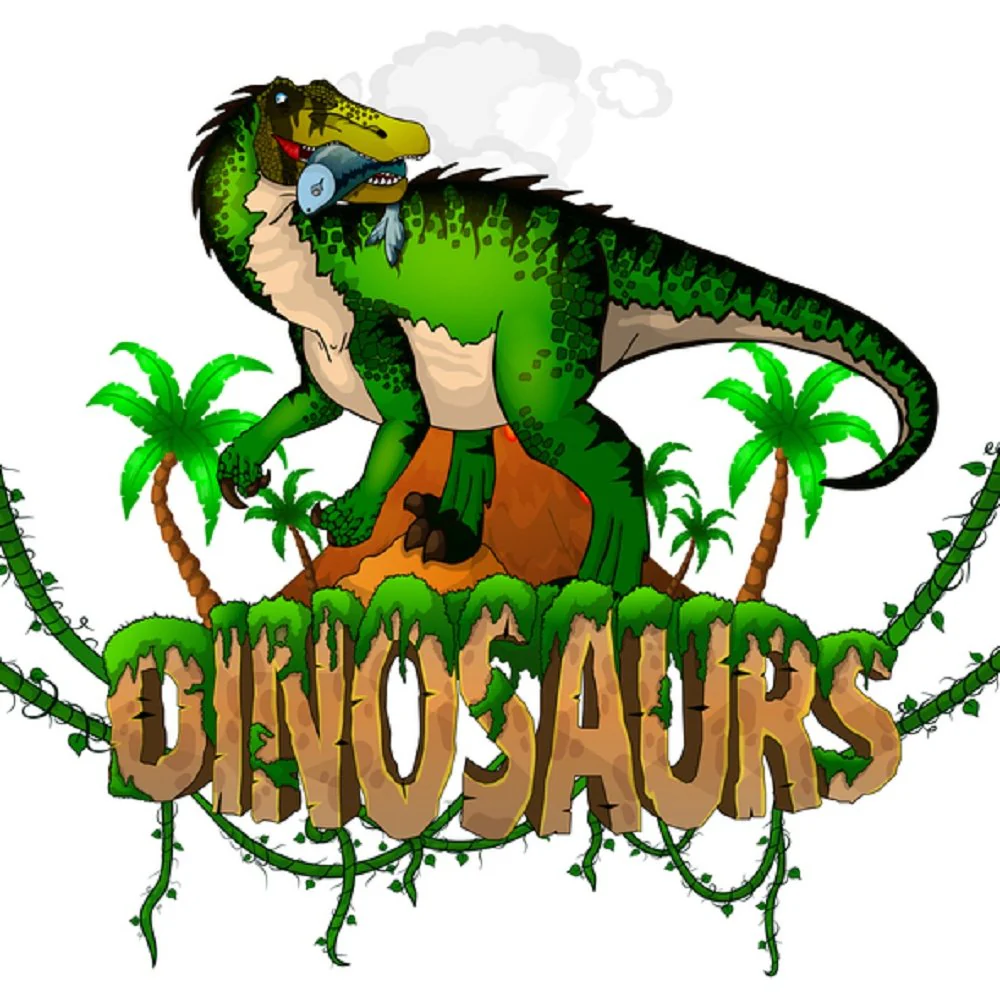 Baryonyx Fabric Panel - White