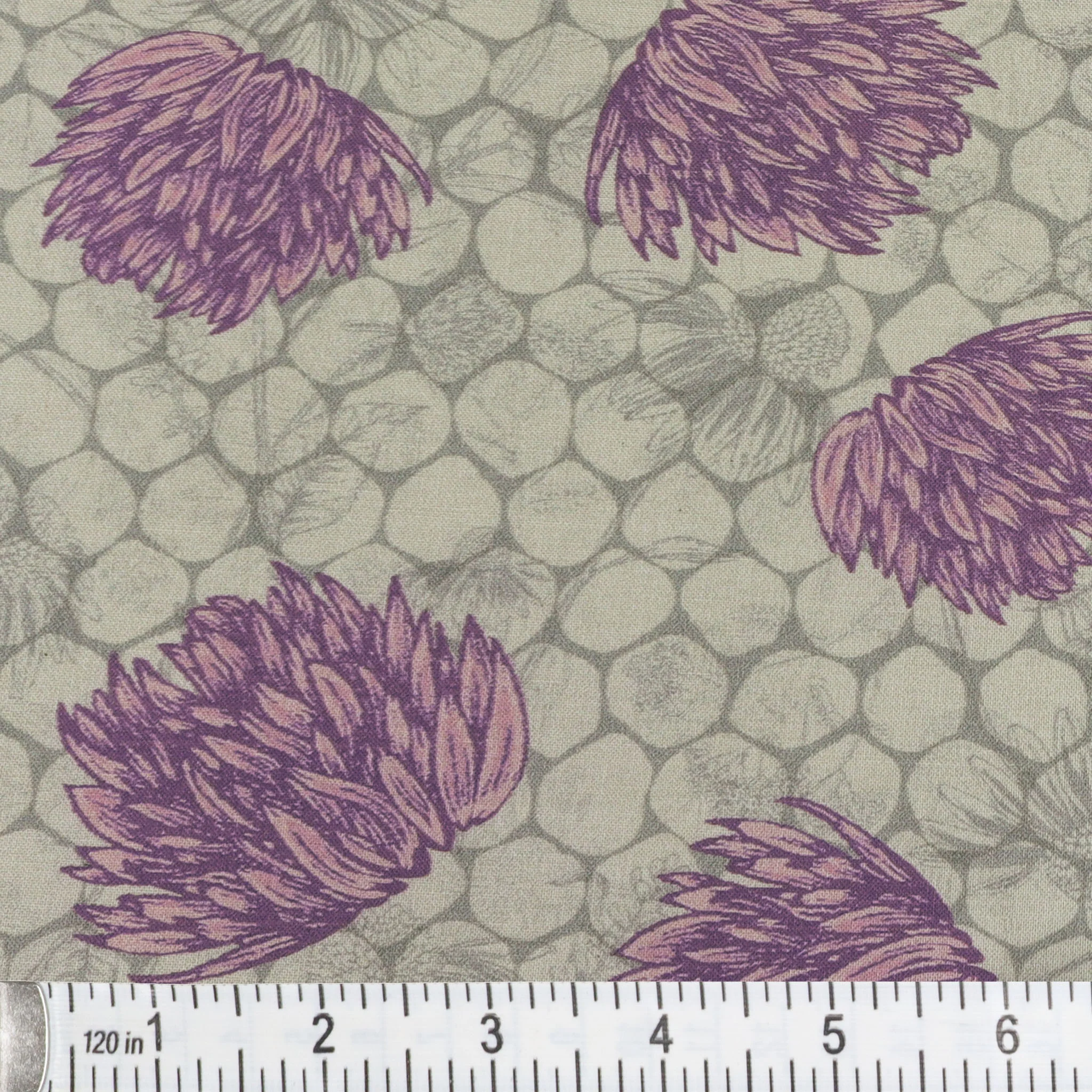 Bee Haven Fabric Collection - Clover Dot Grey - Image 2