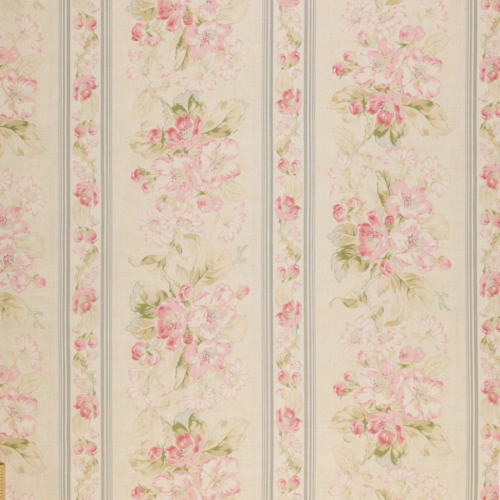 Beloved Fabric Collection - Apple Blossom Stripe Natural