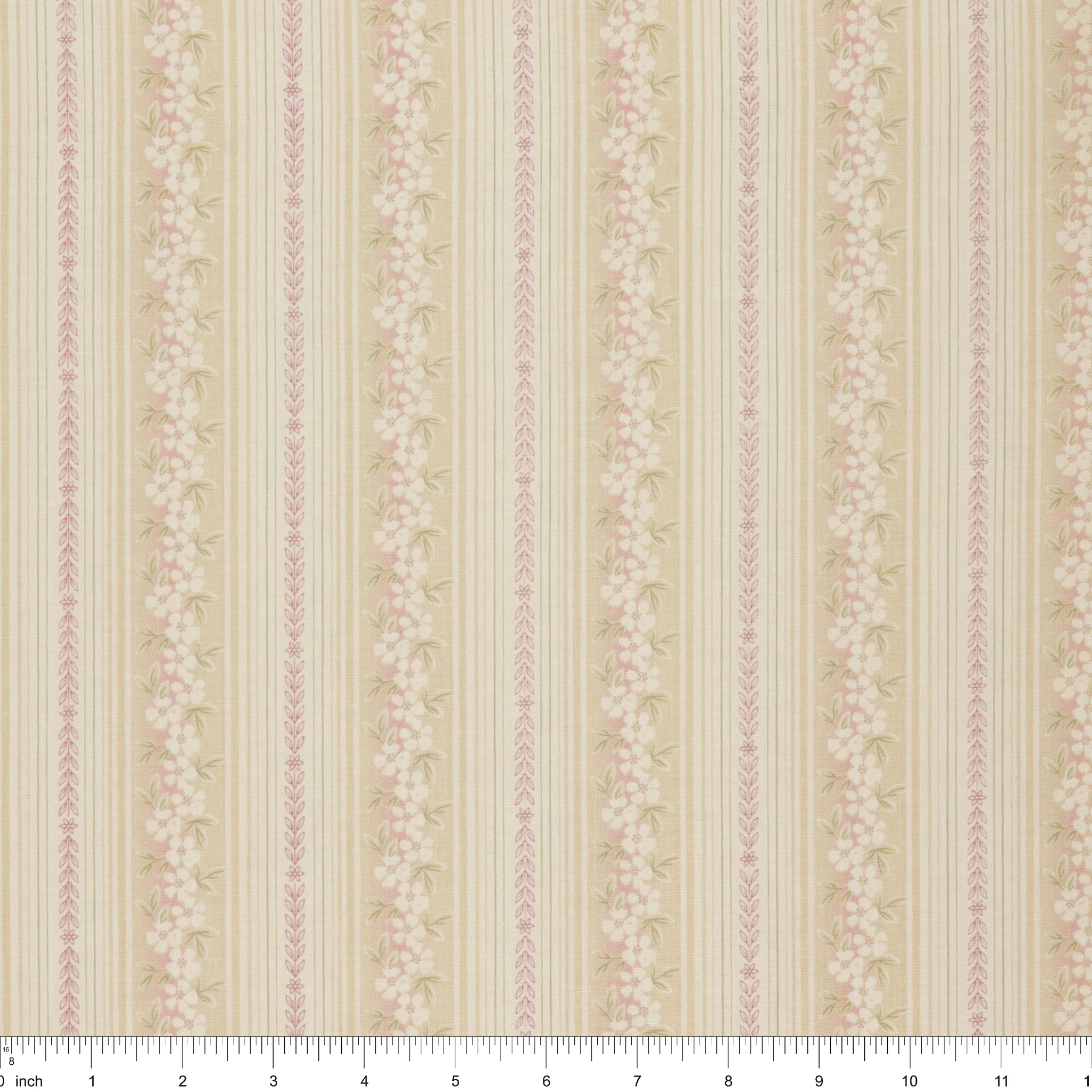 Beloved Fabric Collection - Hampton Stripe Rose/Natural - Image 3
