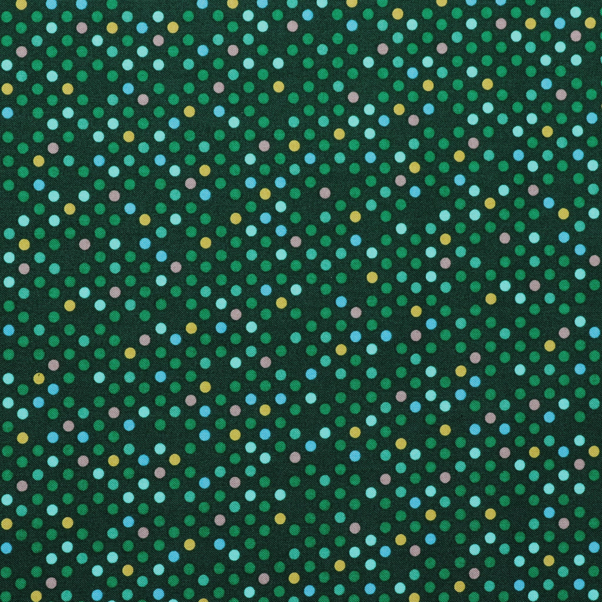 Dazzle Dots 1 Confetti Drop Fabric Collection - Dark Green Multi