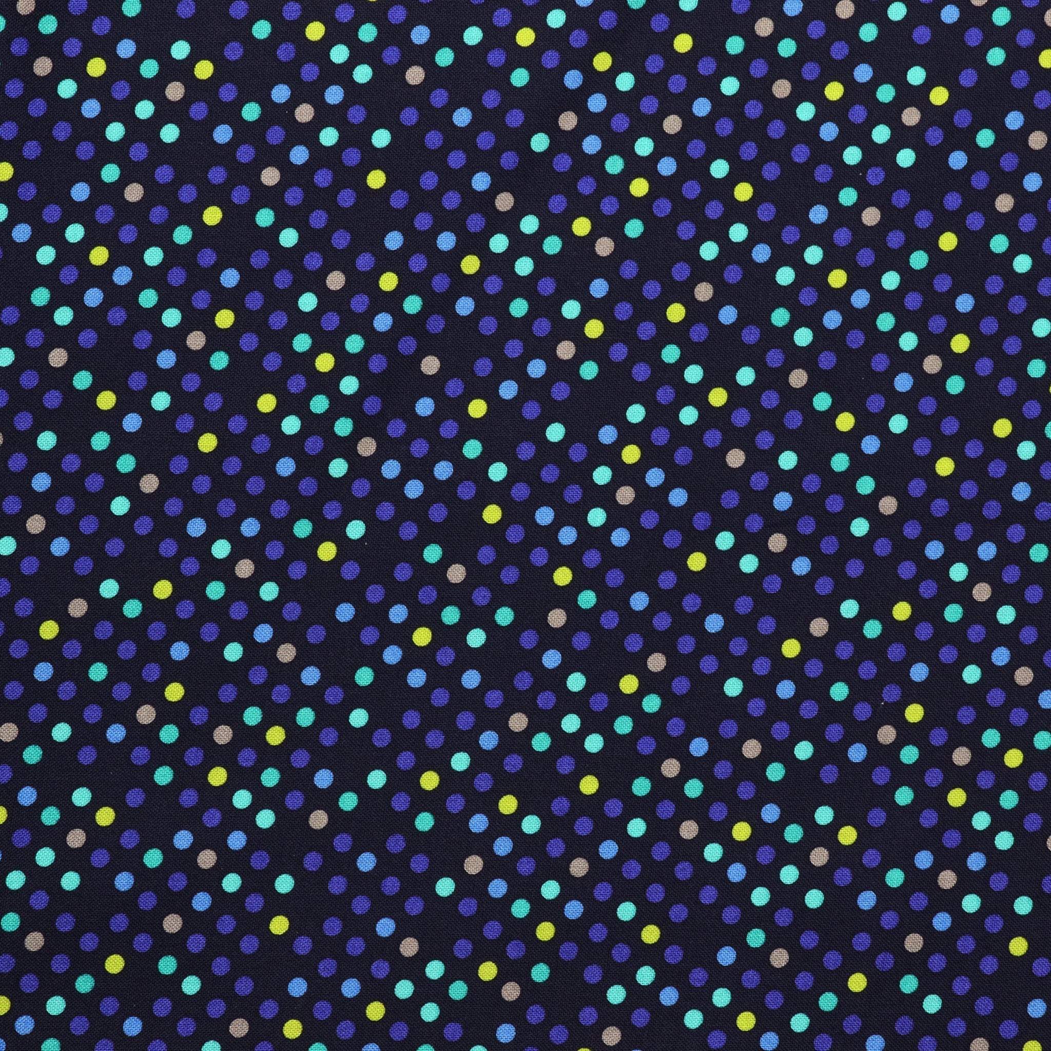 Dazzle Dots 1 Confetti Drop Fabric Collection - Navy Multi