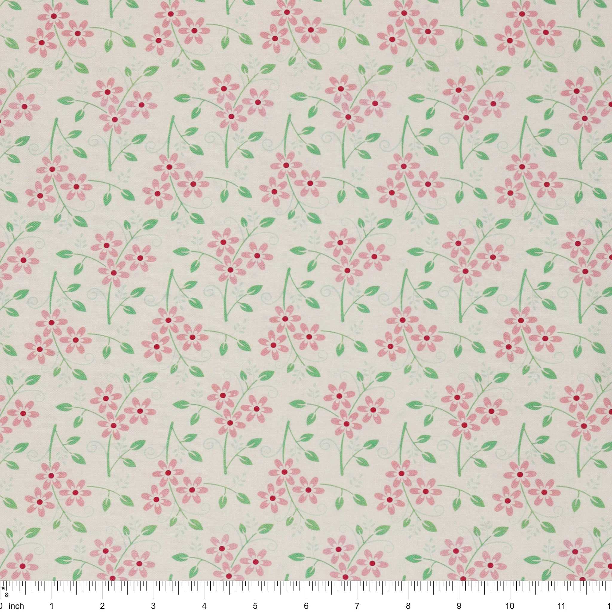 Berry & Sage 108" Wide Quilt Backing - Bouquet Latte - Image 3
