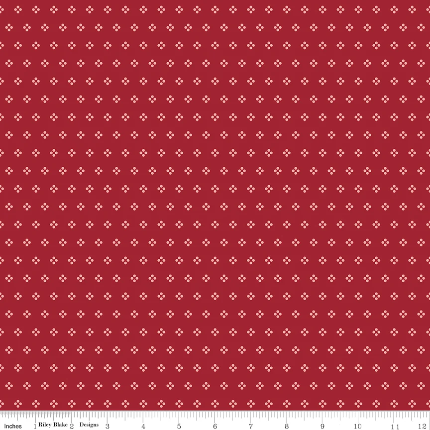 Berry & Sage Fabric Collection - Eyelet Cherry Tart - Image 2