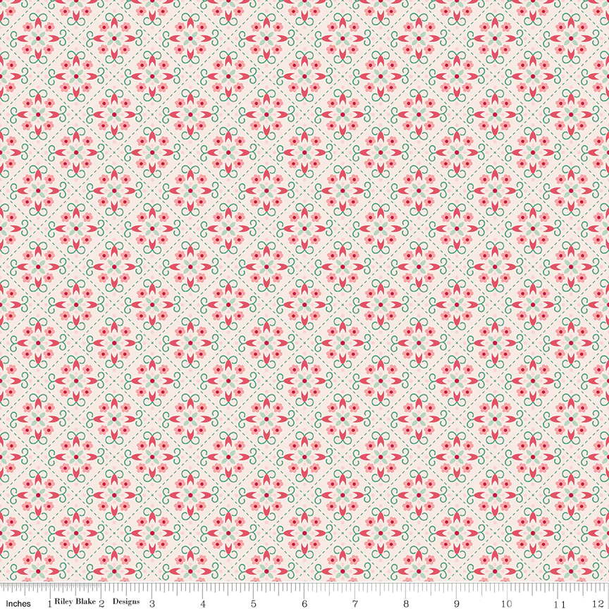 Berry & Sage Fabric Collection - Wallpaper Latte - Image 2