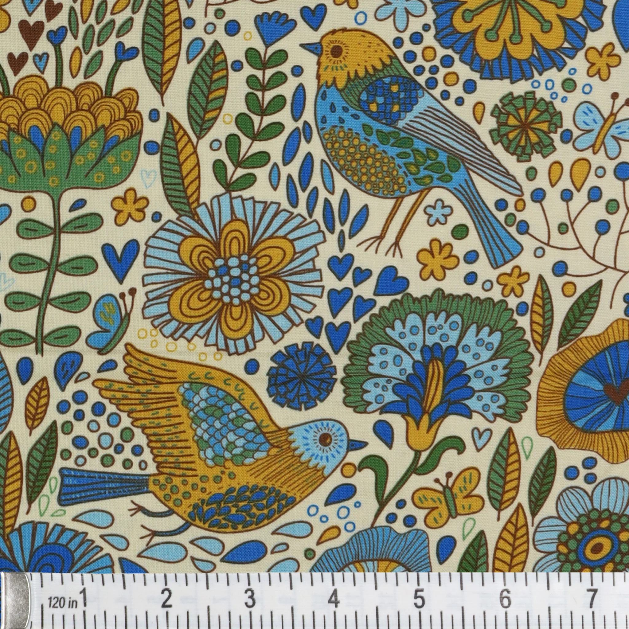 Bird Song Fabric Collection - Bird Watching Blue - Image 2