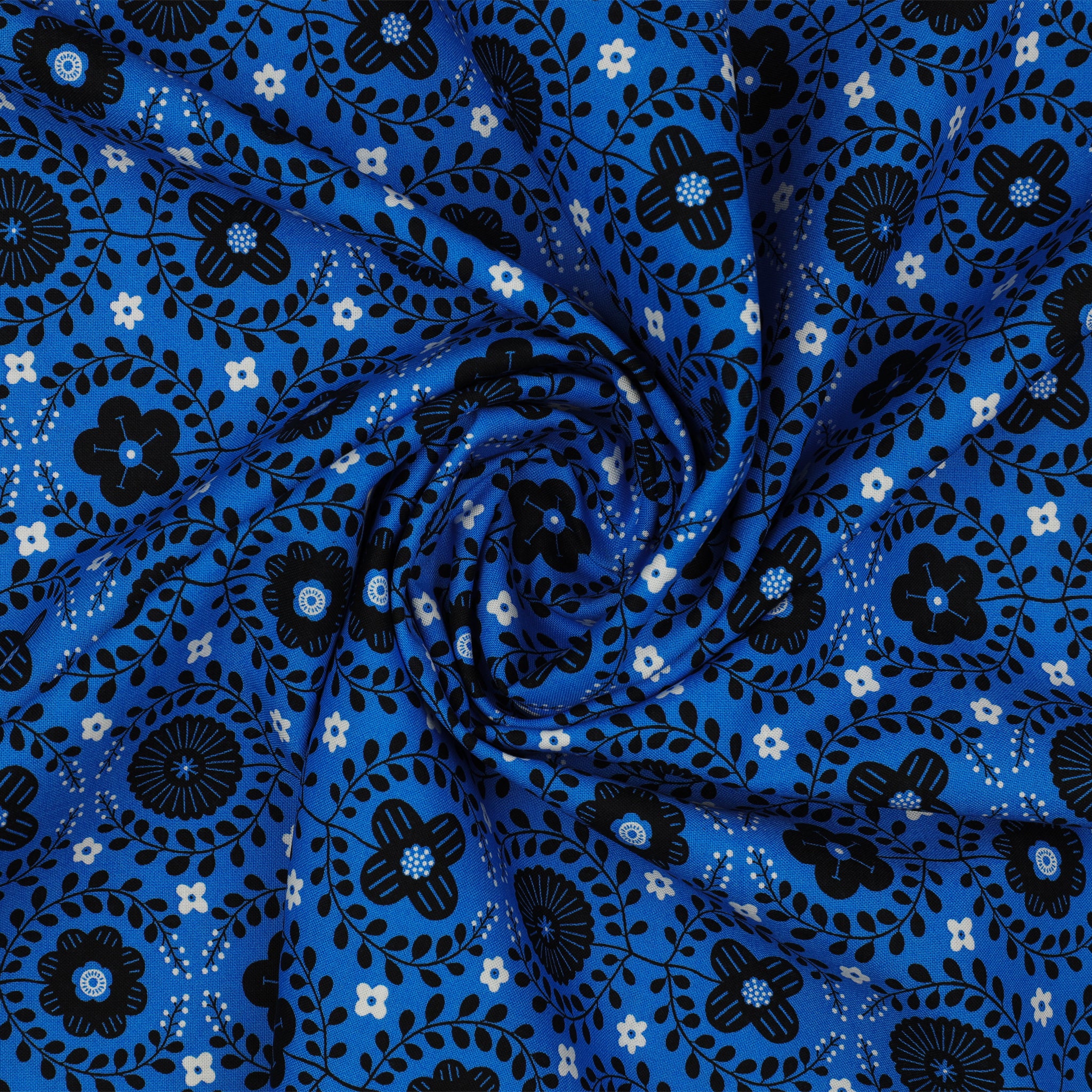 Black, White and Bloom Fabric Collection - Evette Caribbean - Image 2