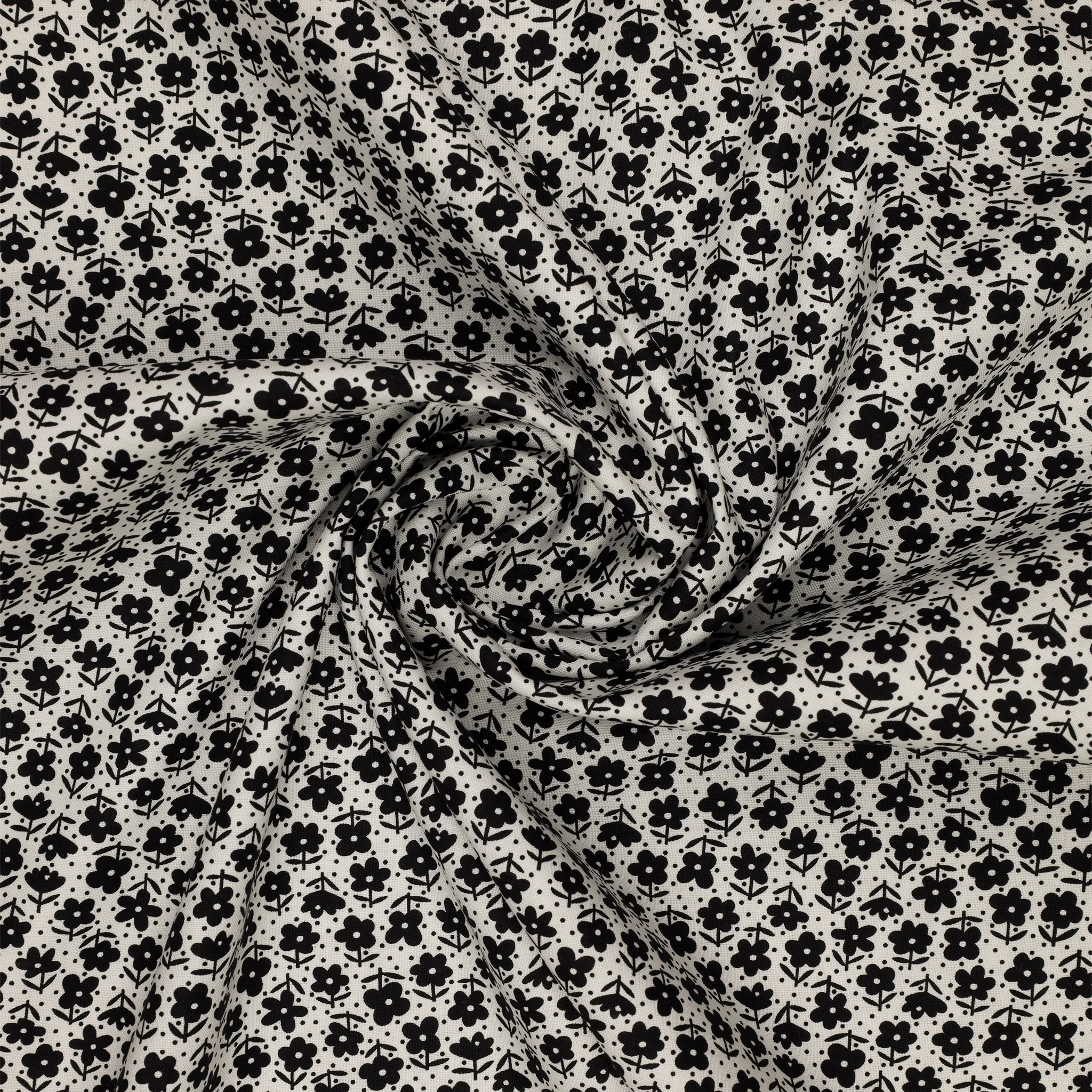 Black, White and Bloom Fabric Collection - Mimi Black/White - Image 2