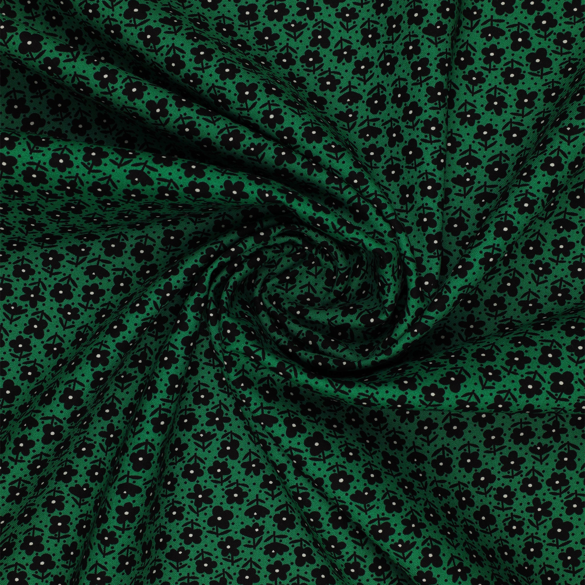 Black, White and Bloom Fabric Collection - Mimi Emerald - Image 2