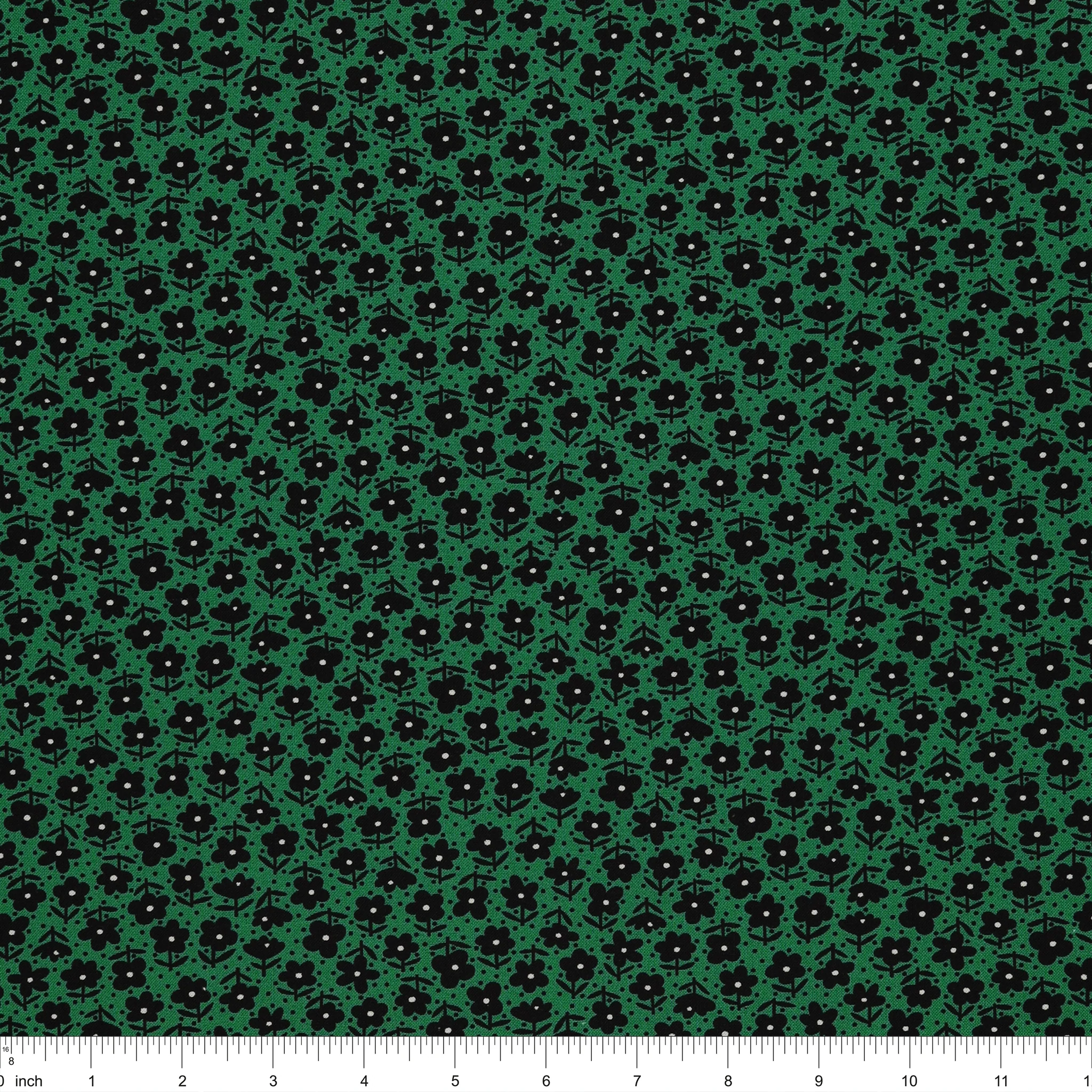 Black, White and Bloom Fabric Collection - Mimi Emerald - Image 3