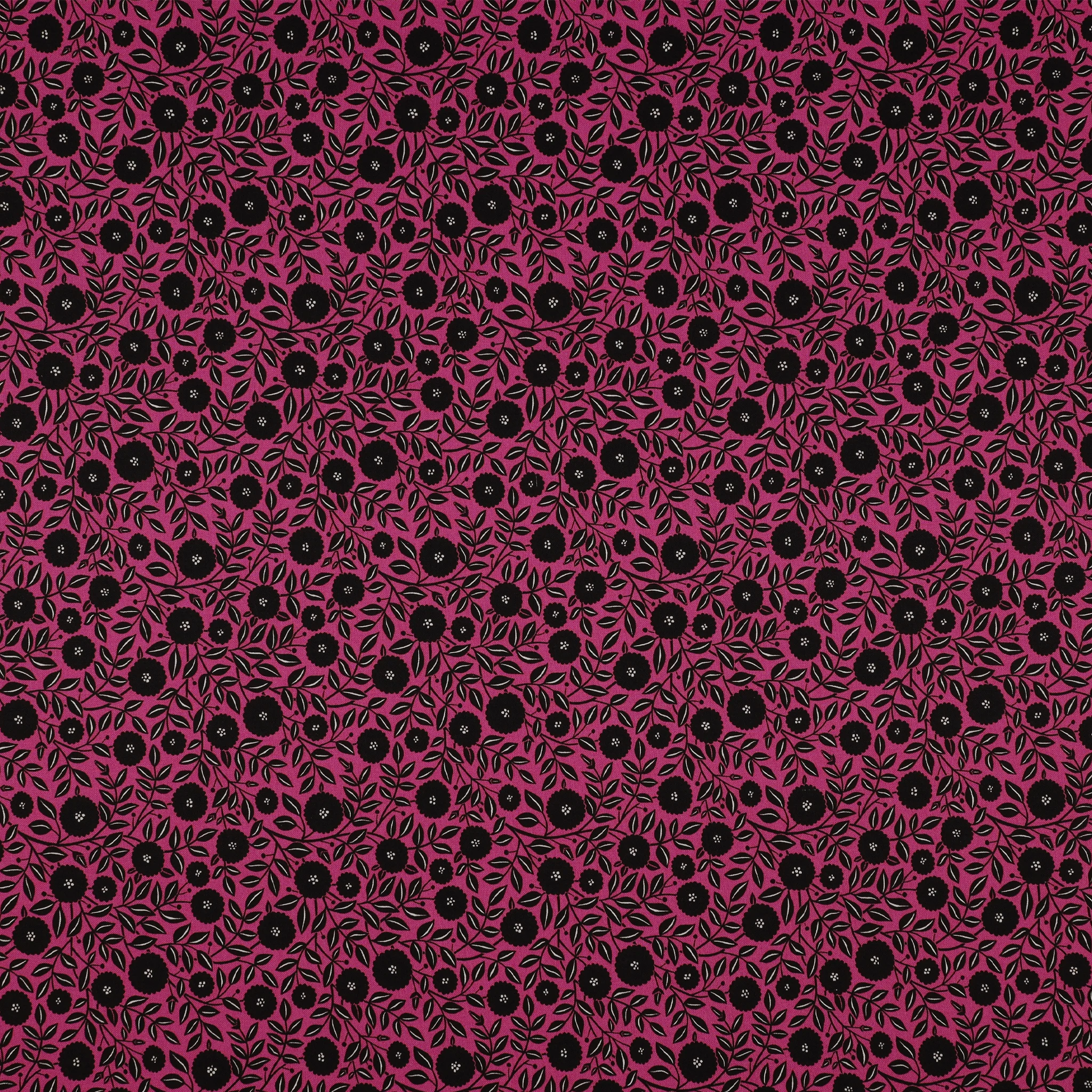 Black, White and Bloom Fabric Collection - Pamela Magenta