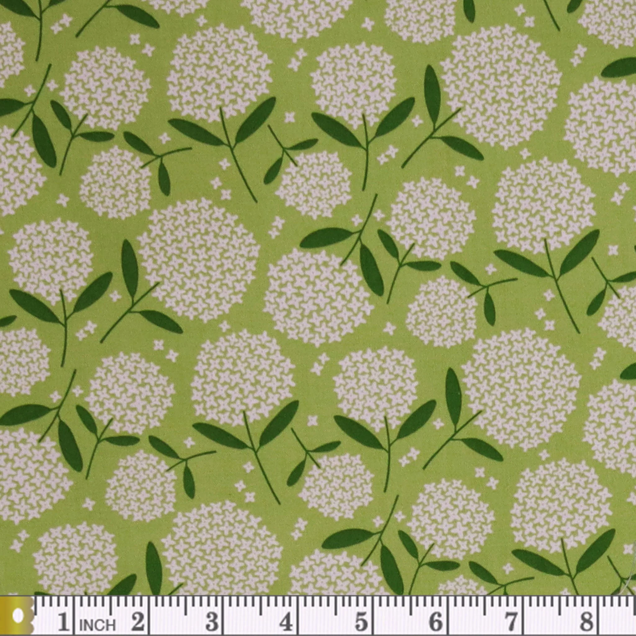 Blooming Color Fiori Fabric Collection - Medium Lime - Image 2