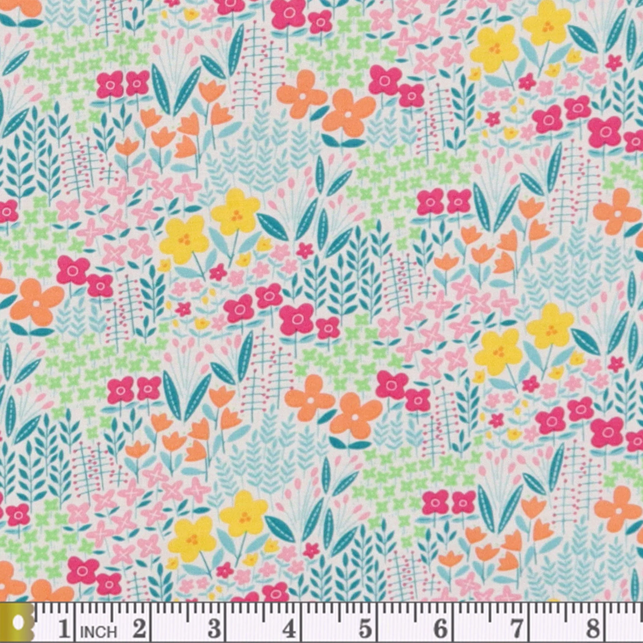 Blooming Color Meadow Fabric Collection - Turquoise/Multi - Image 2