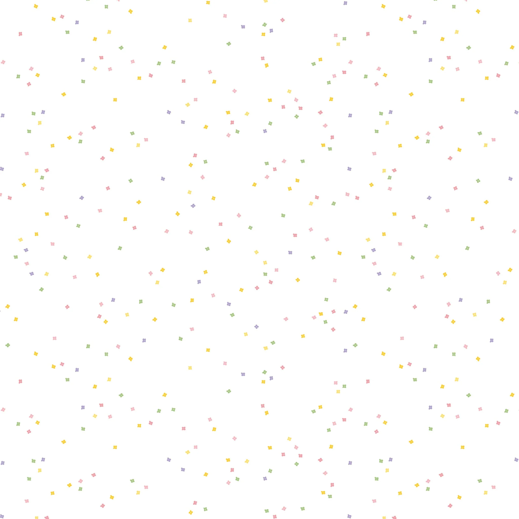 Blossom Fabric Collection - Spring on White