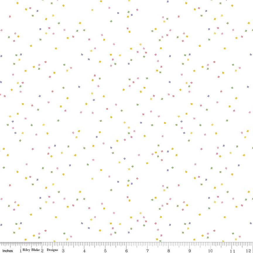 Blossom Fabric Collection - Spring on White - Image 2