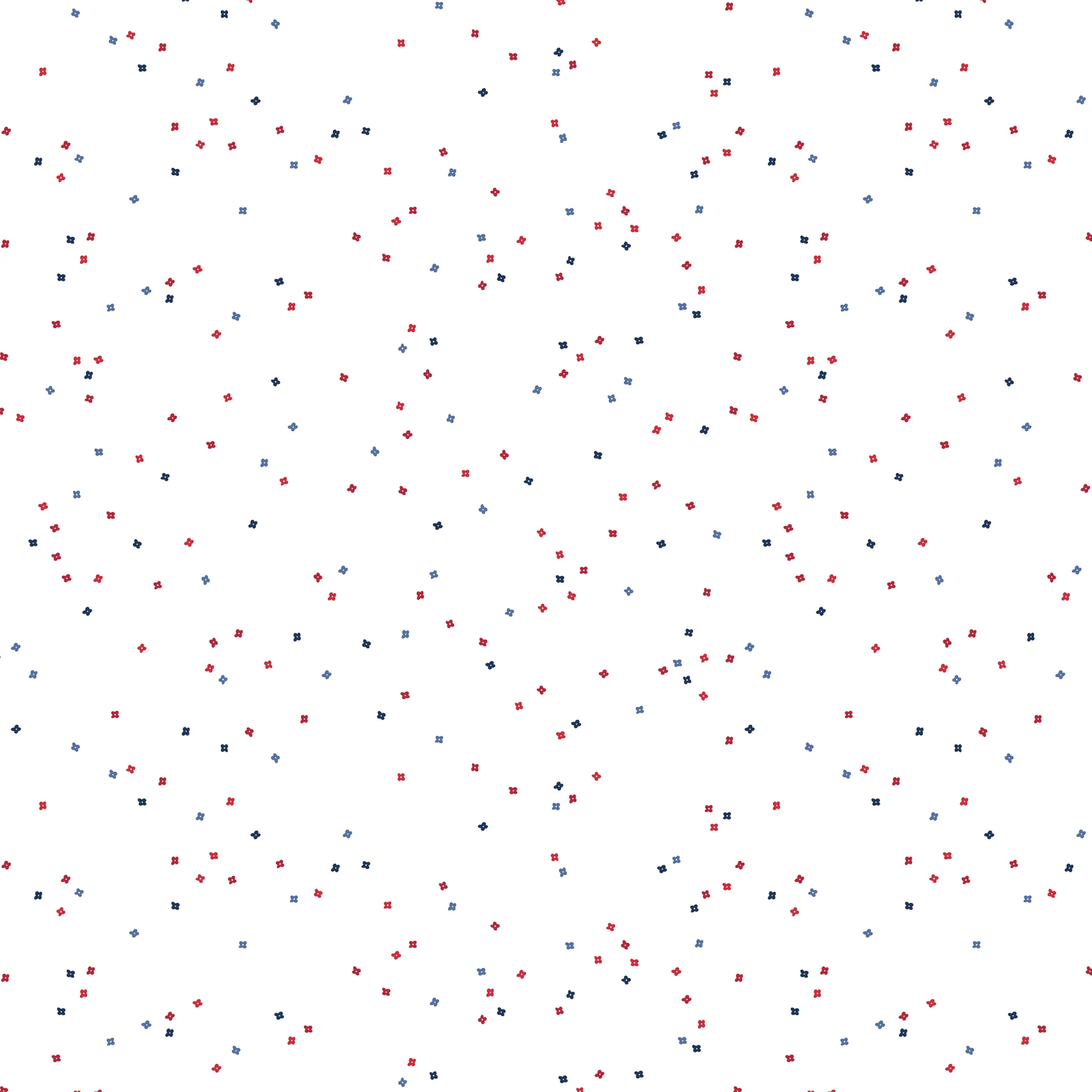 Blossom Fabric Collection - Uncle Sam on White
