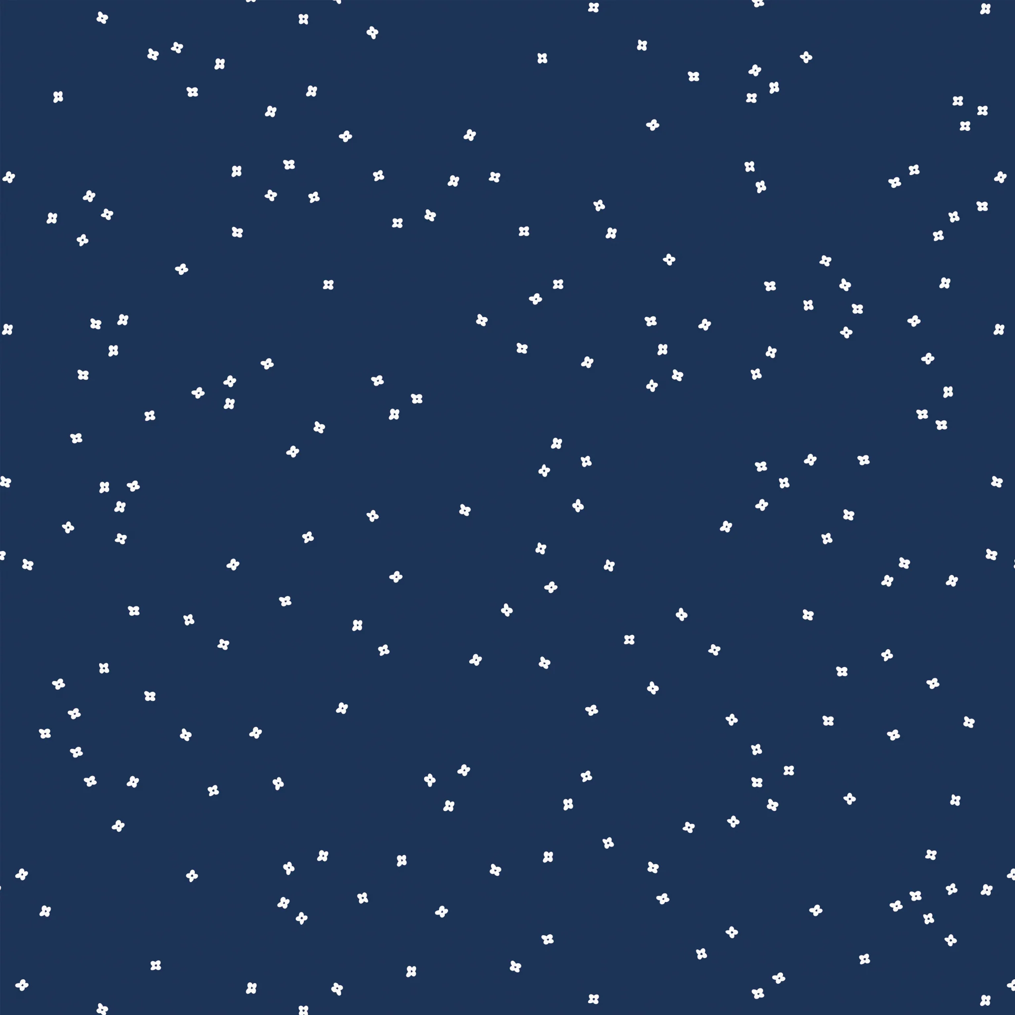 Blossom Fabric - Navy