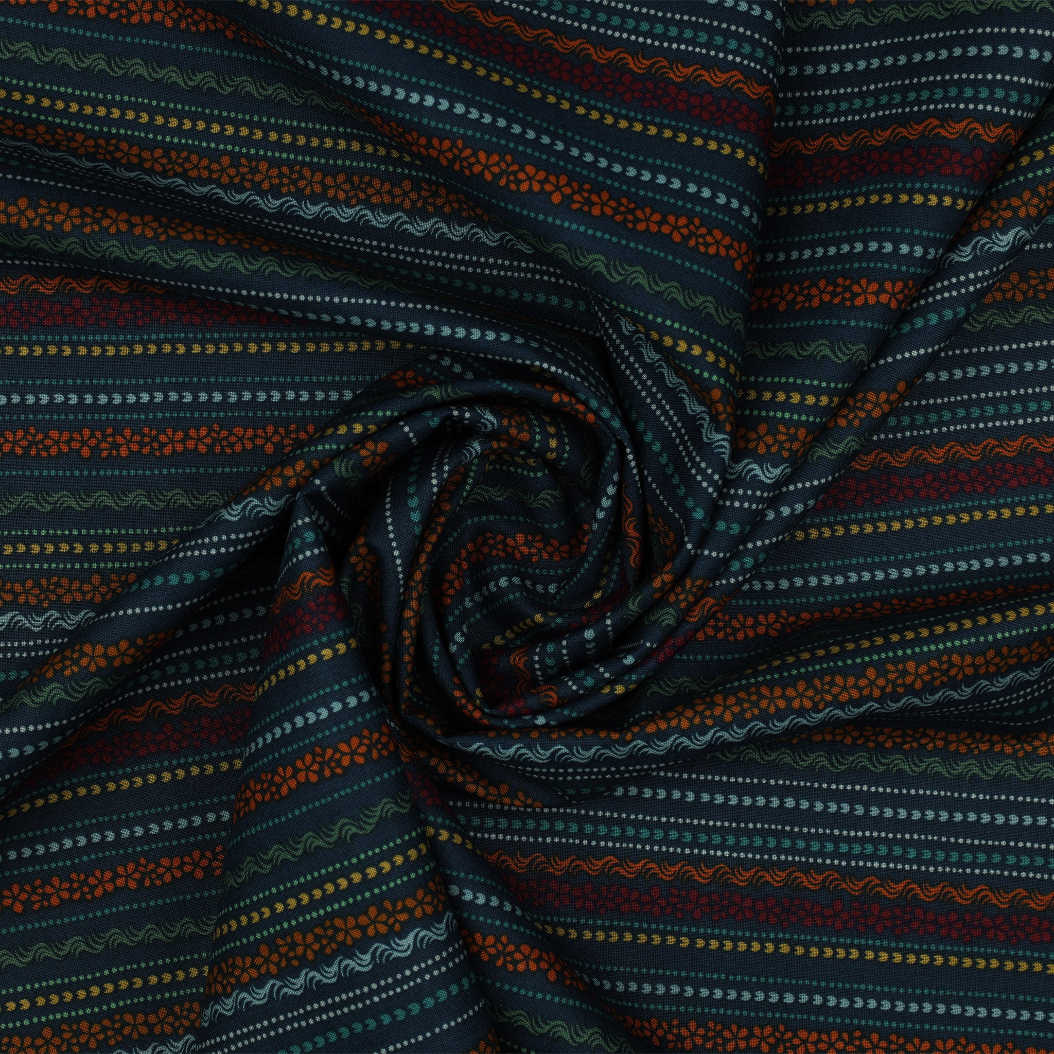 Blue Mill Fabric Collection - Wood Beams Navy - Image 2
