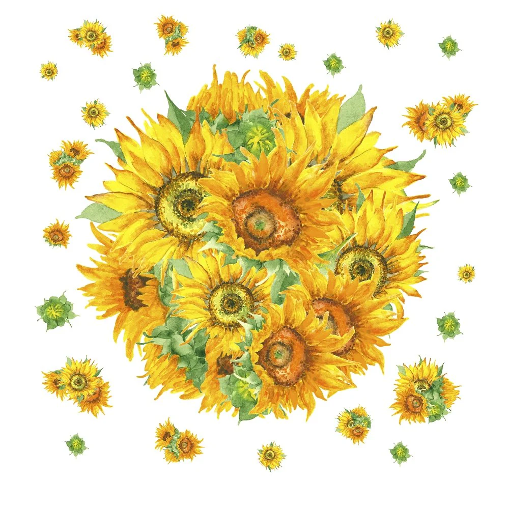 Bursting Sunflowers Pillow Panels - Image 2