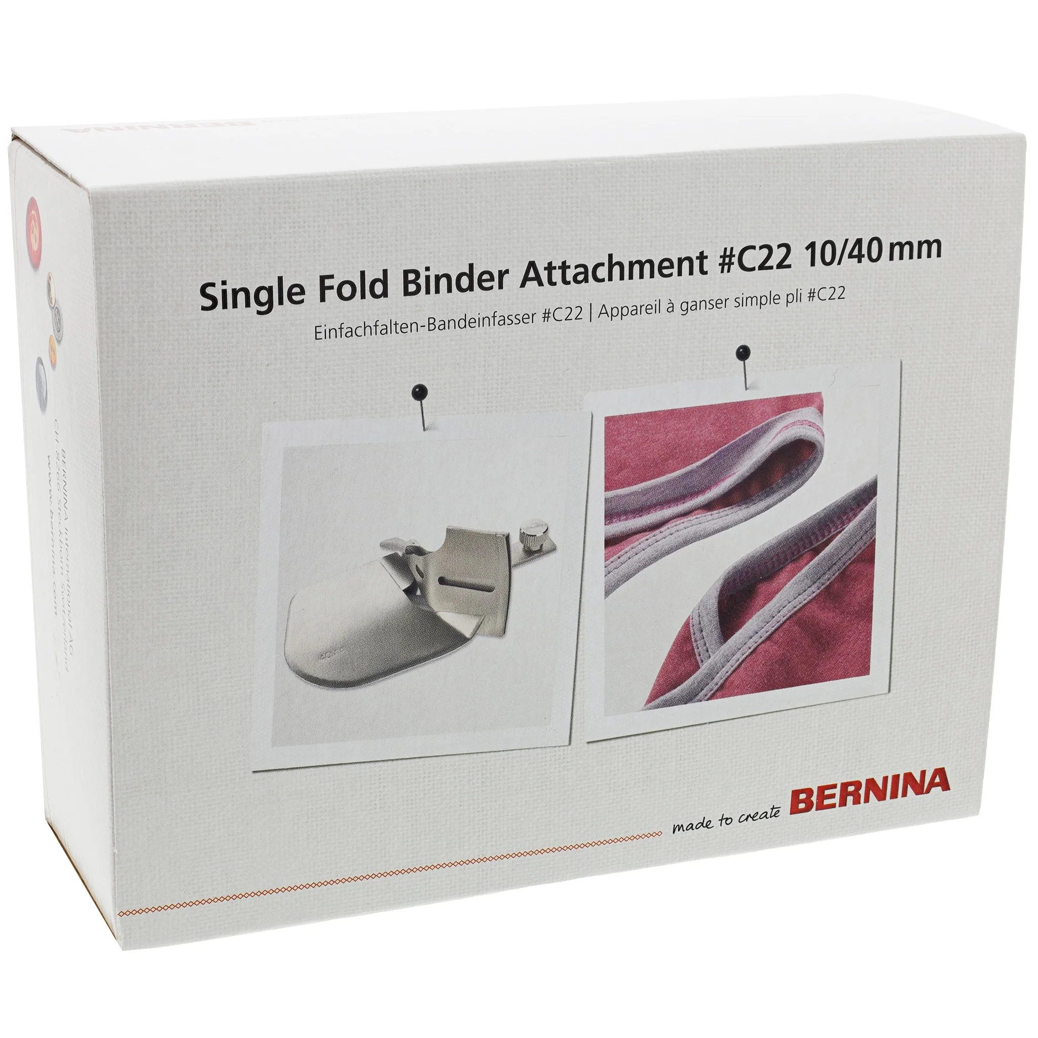 #C22 Single Fold Binder Attachment, Bernina #1048367000 - Image 2