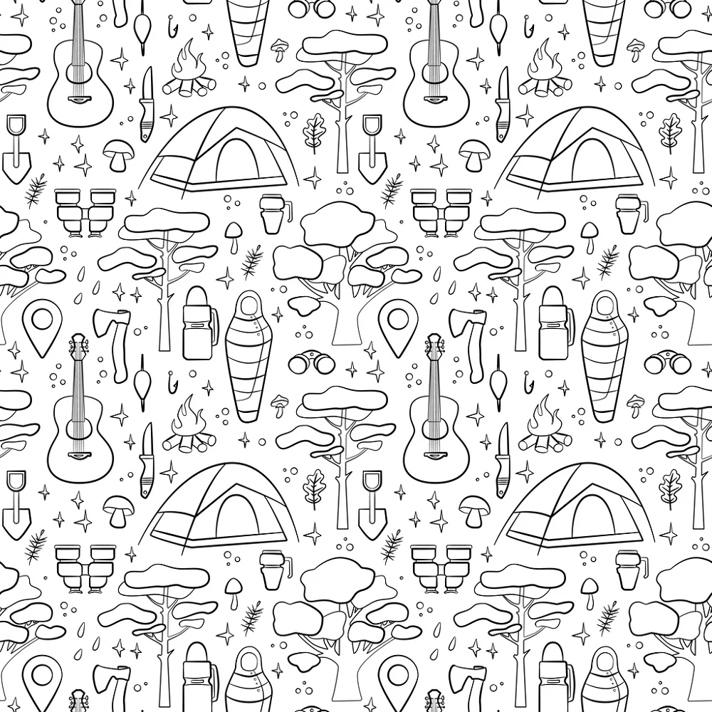 Camp Ground Supplies Fabric