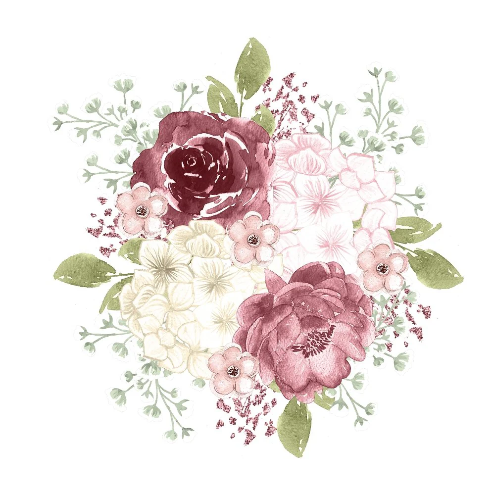Canyon Rose Arrangement #2 Fabric Panel