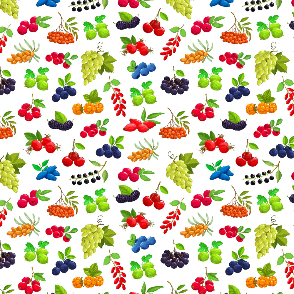 Cartoon Berries Fabric - Multi