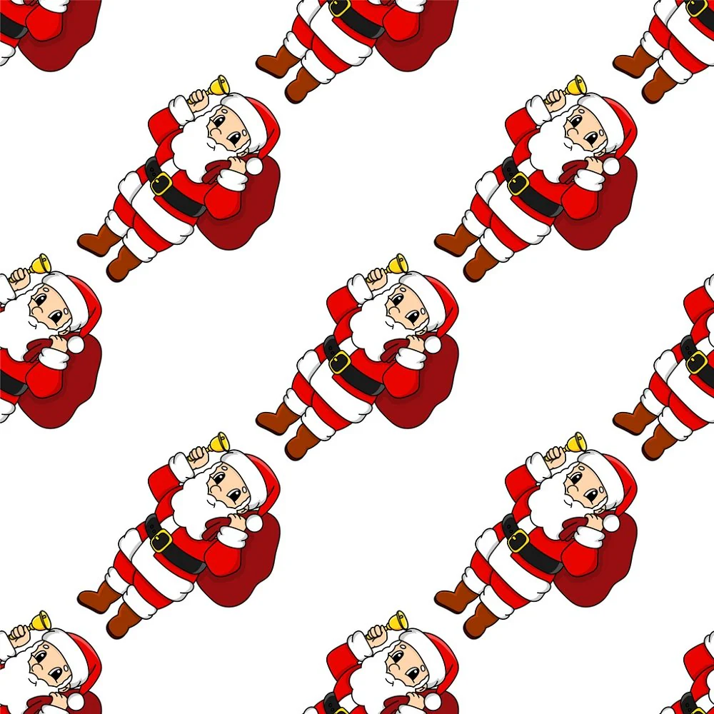 Cartoon Christmas Santa Claus Fabric