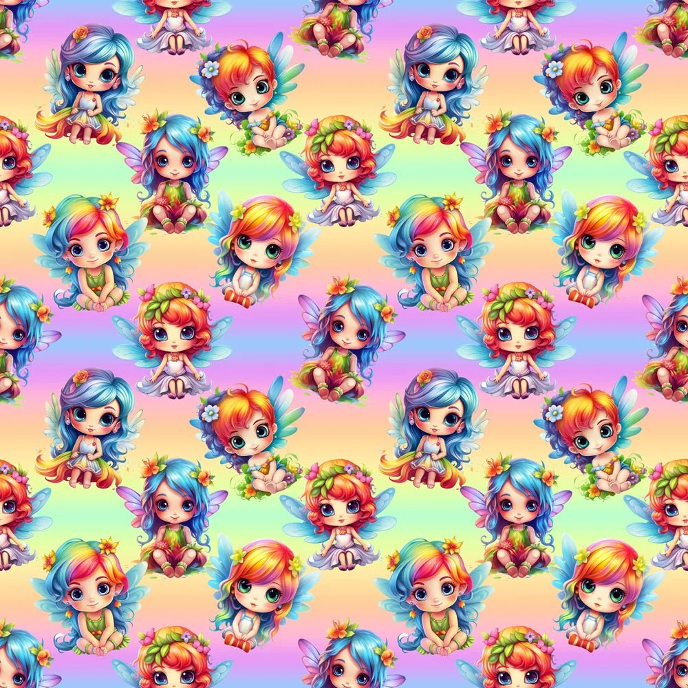 Cartoon Fairy Girl Fabric