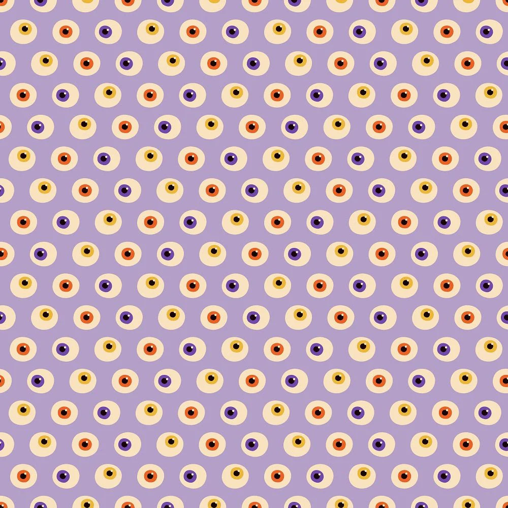 Cartoon Halloween Eyeballs Fabric