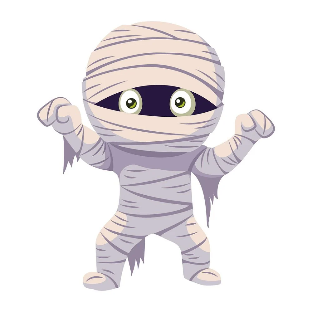 Cartoon Mummy Monster Fabric Panel