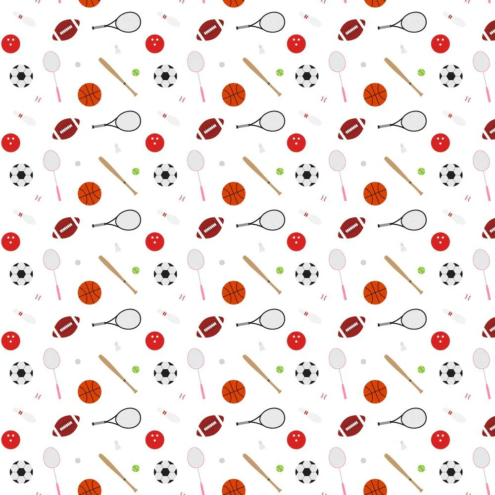 Cartoon Sports Equipment Fabric