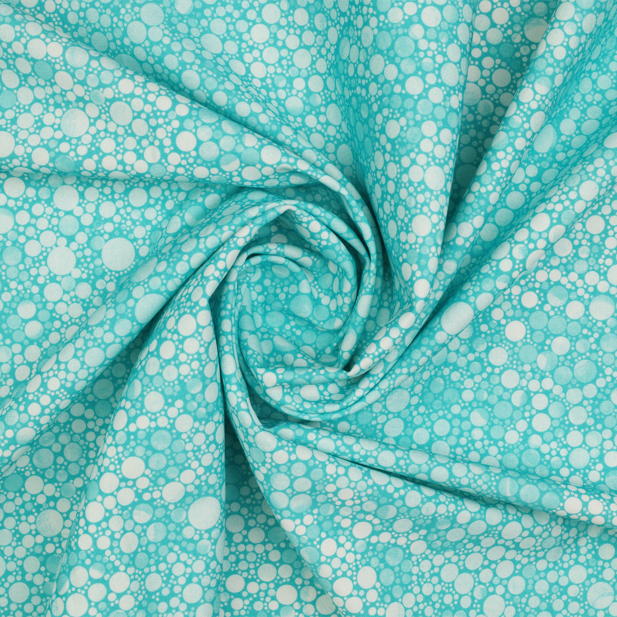 Cat Artistry Fabric Collection - Circle Pop Light Turquoise - Image 2
