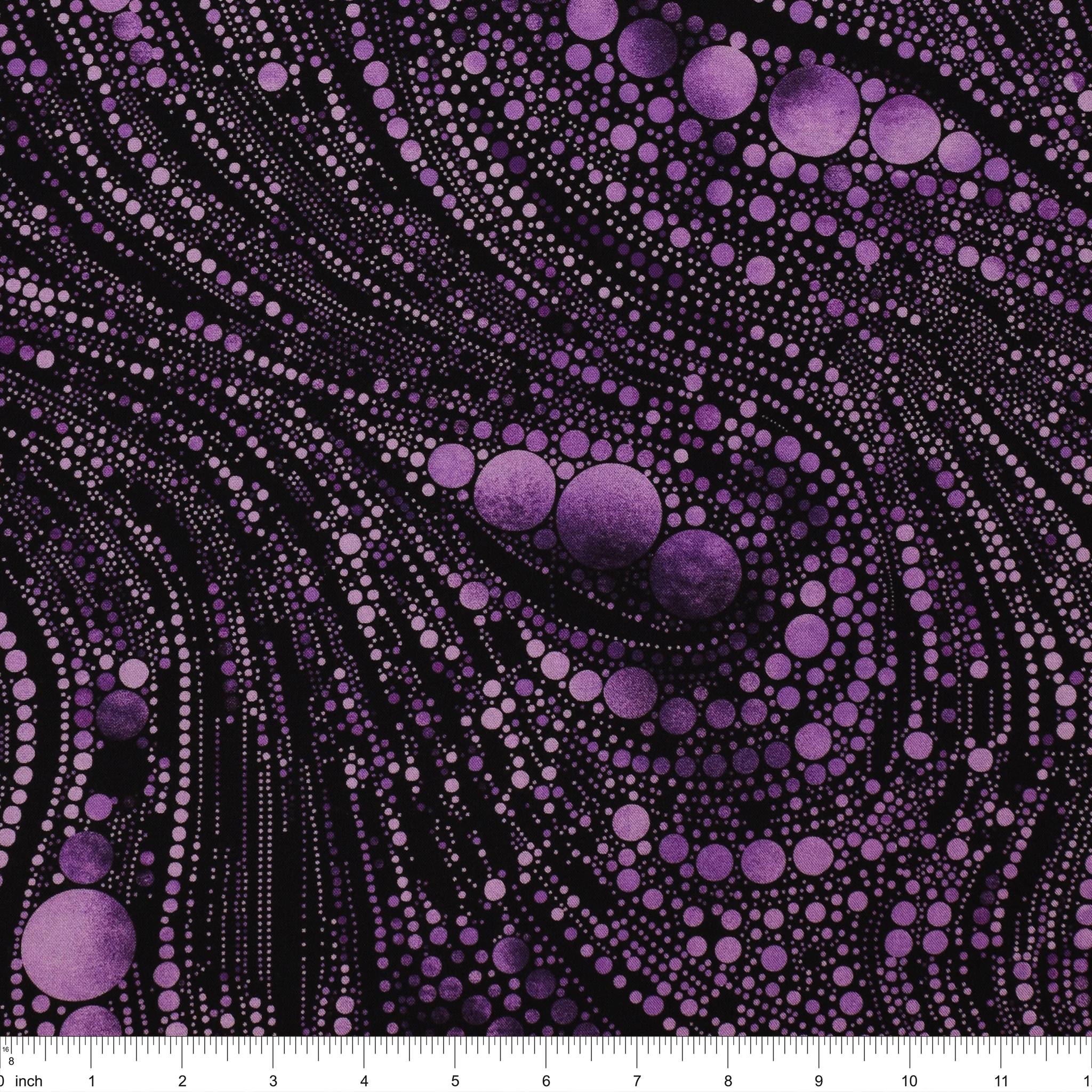 Cat Artistry Fabric Collection - Circled Swirl Purple - Image 3