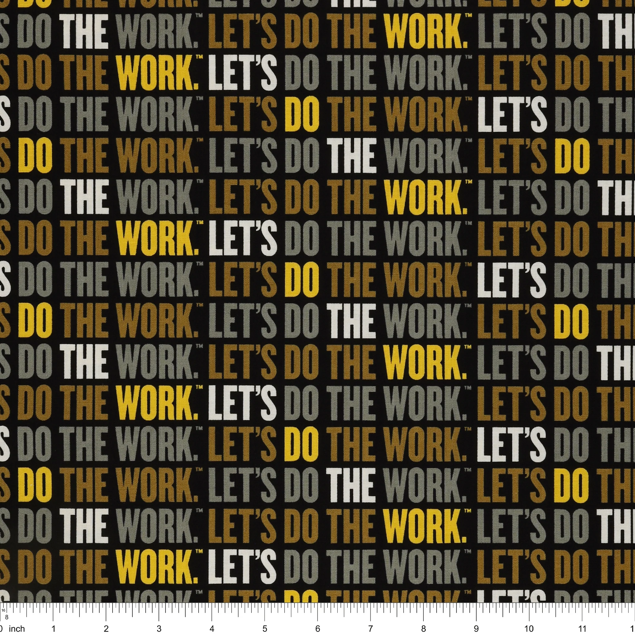 Caterpillar 100 Years Fabric Collection - Slogan Black - Image 3